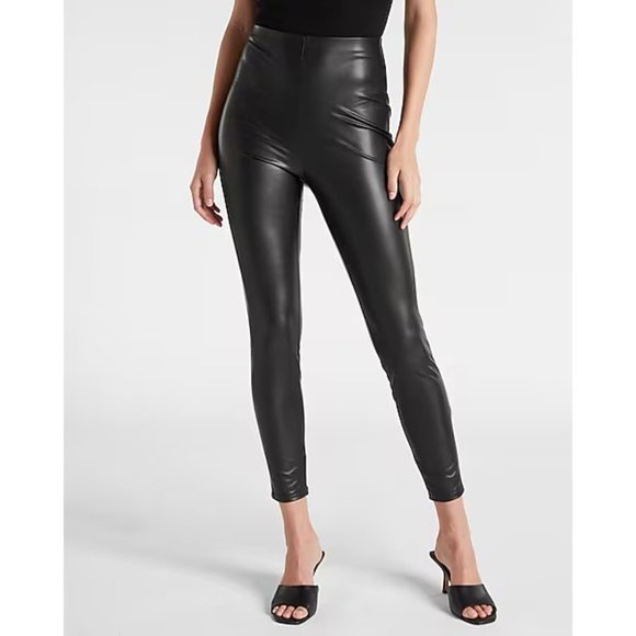 Express Super High Waisted Faux Leather Leggings XL - Picture 2 of 6